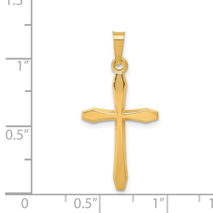 14k Polished Passion Cross Pendant