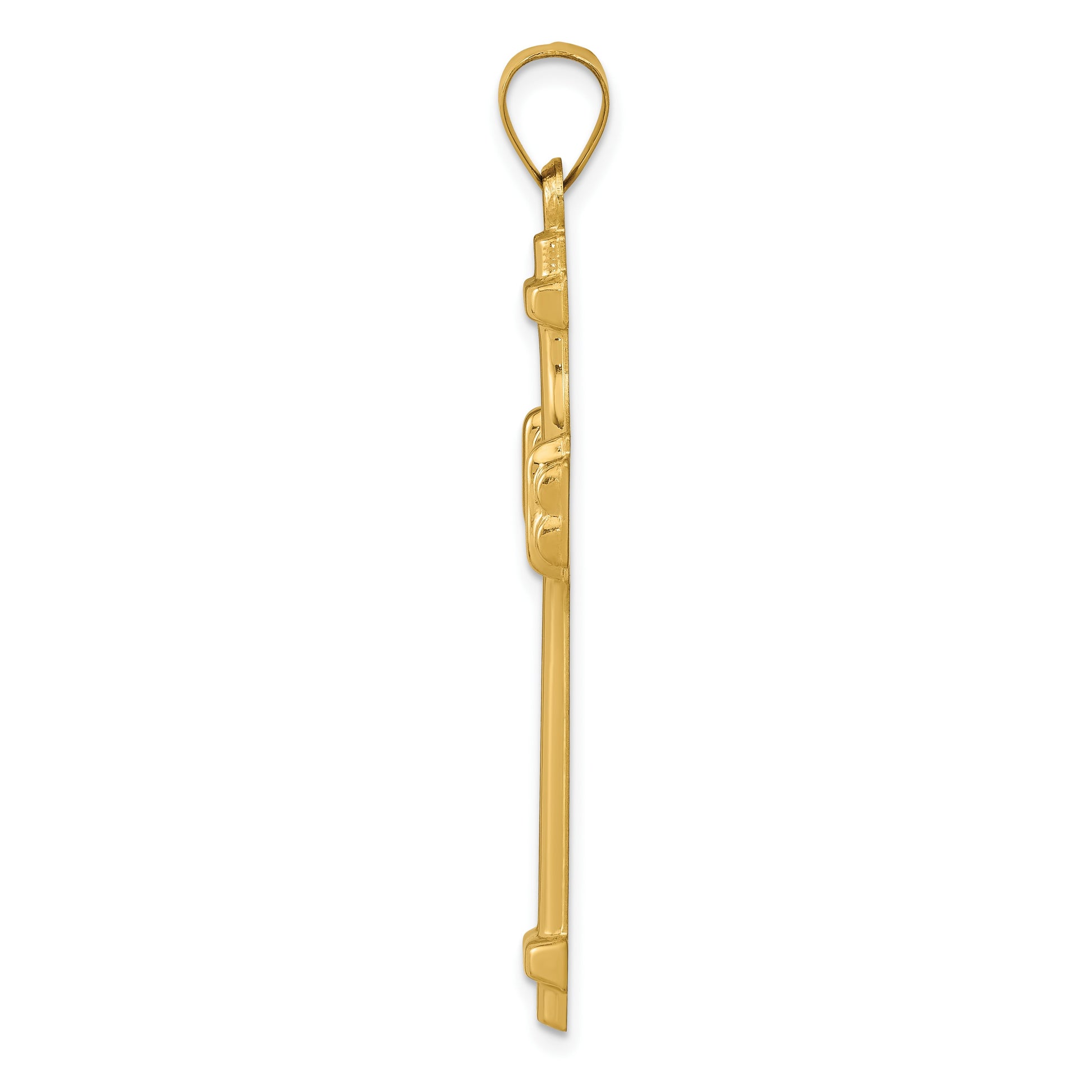 14k Polished Fancy Cross Pendant