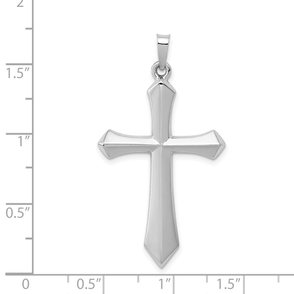 14K White Gold Polished Passion Cross Pendant