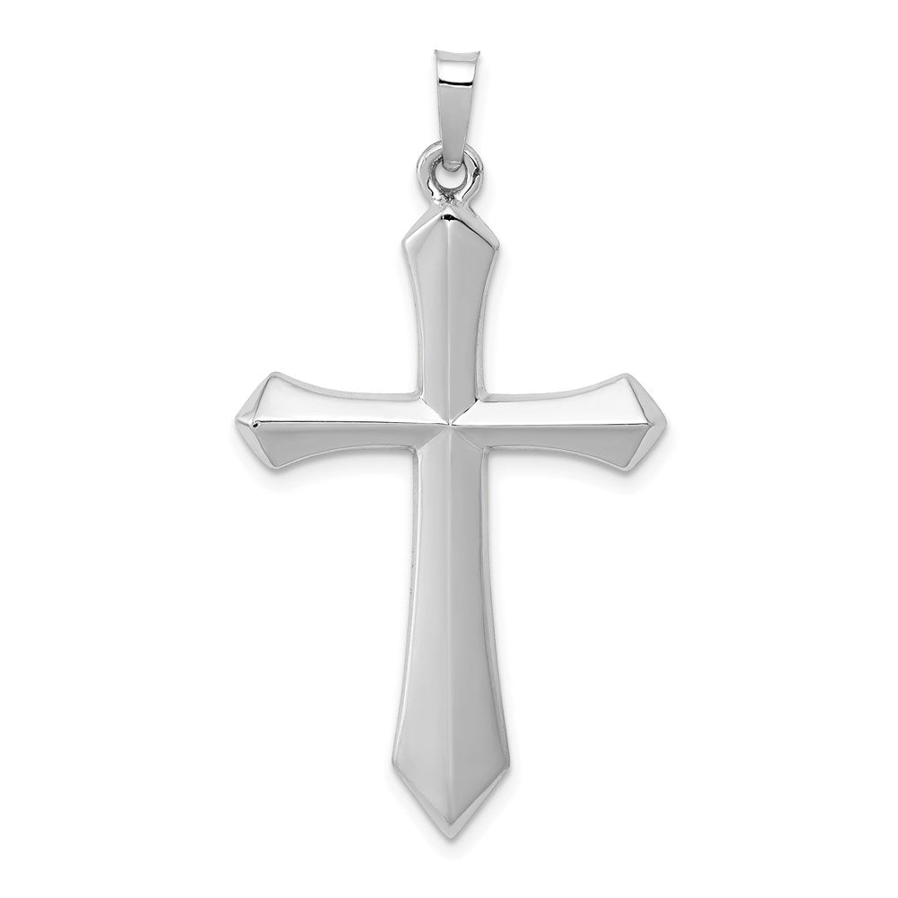 14K White Gold Polished Passion Cross Pendant