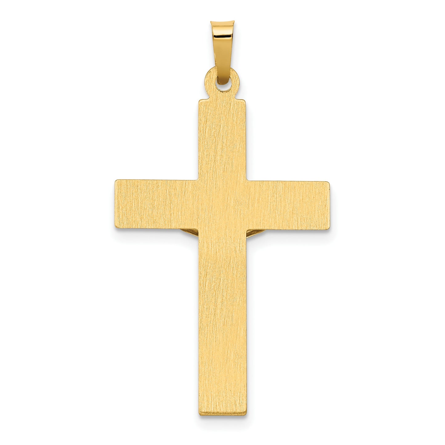 14k Two-tone Polished INRI Crucifix Pendant