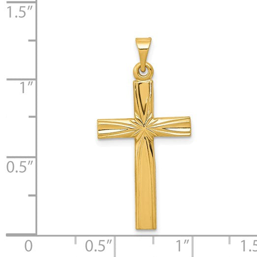 14k Polished Latin Cross Pendant