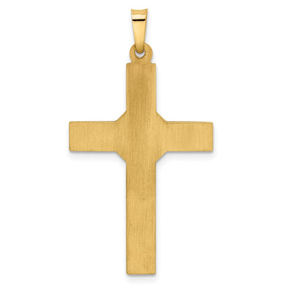 14k Two-tone Hollow Polished Center -X- Crucifix