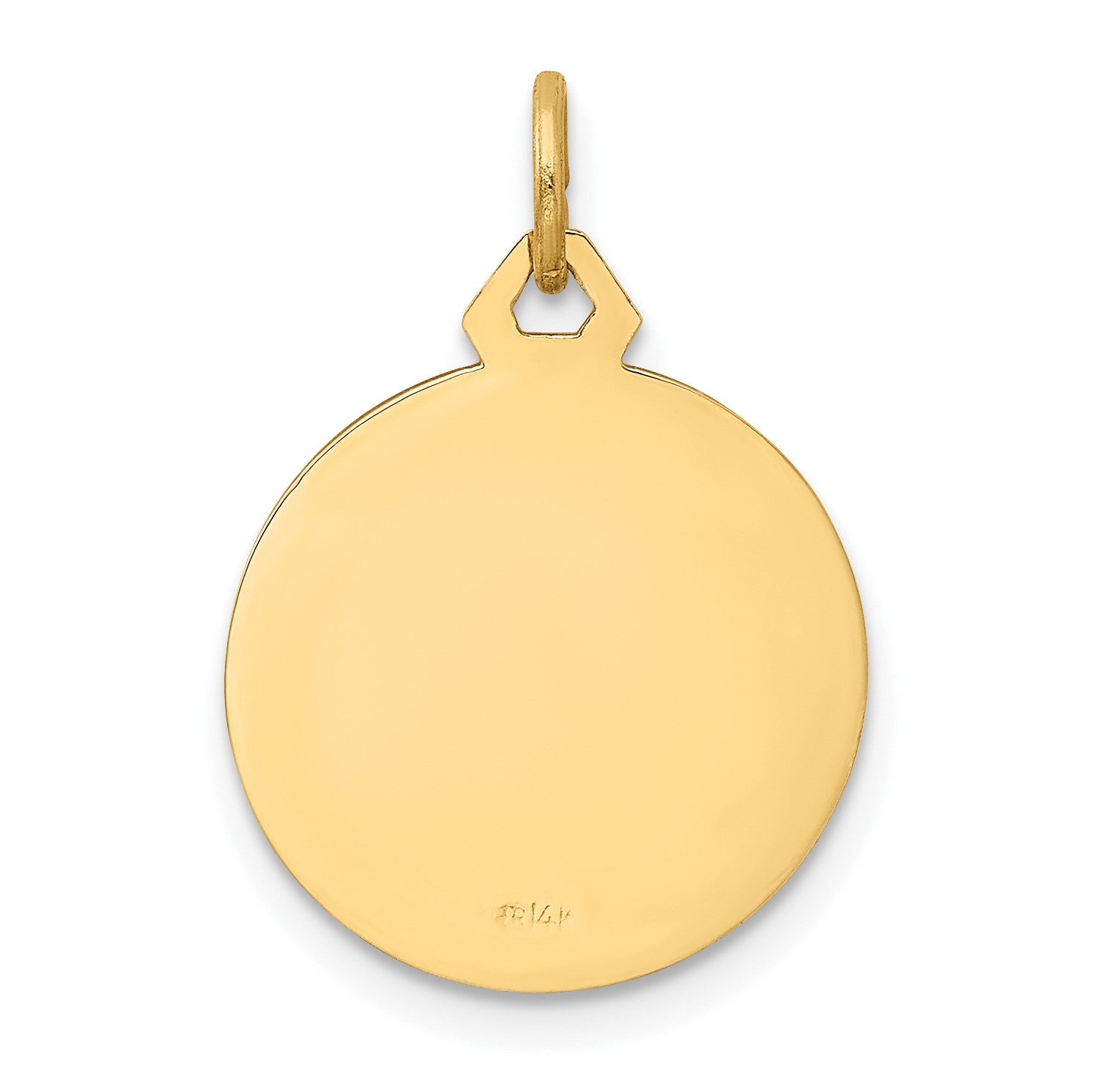 14k Polished and Satin Small Round Jesus Medal