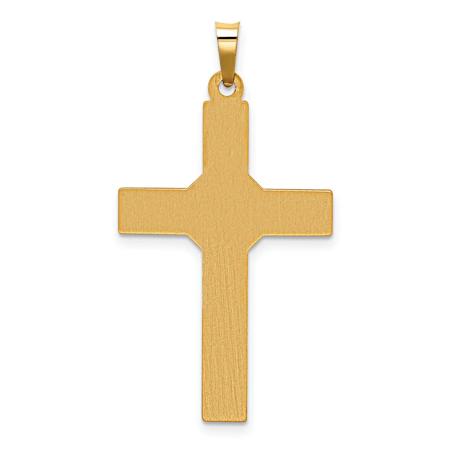 14k Hollow Polished Center -X- Cross Pendant