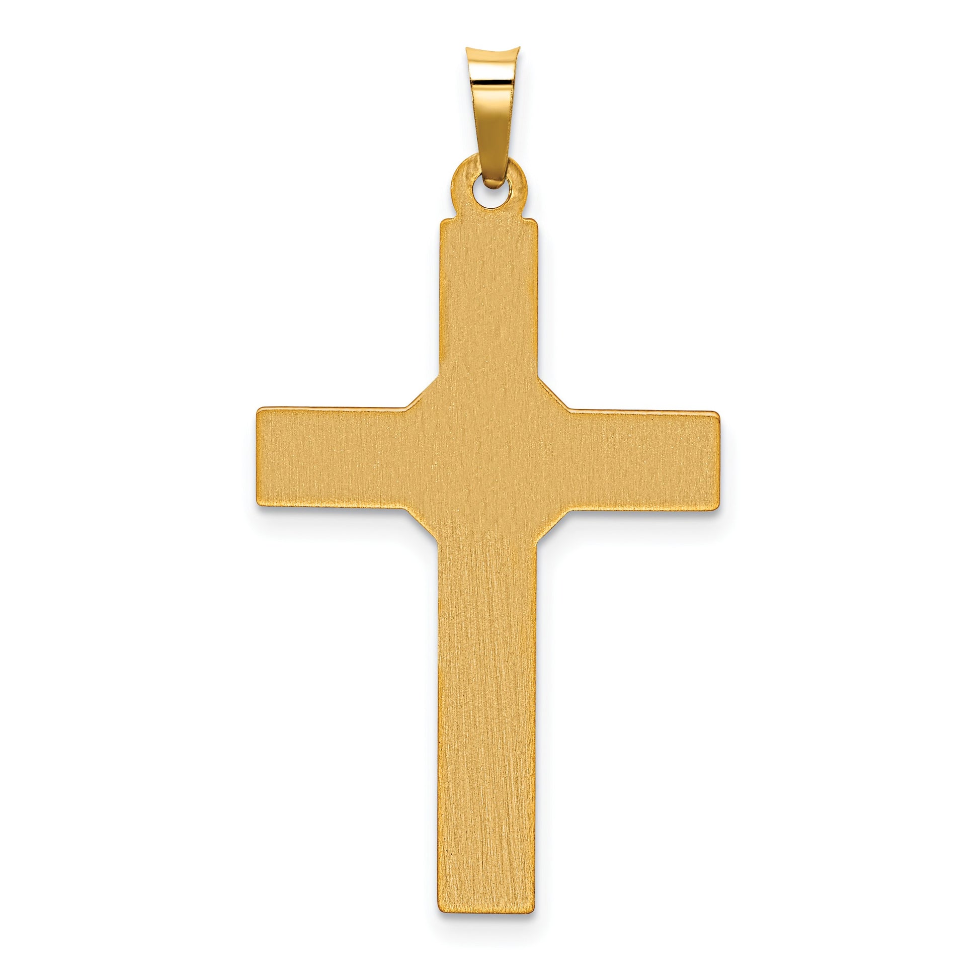 14k Hollow Polished Center -X- Cross Pendant