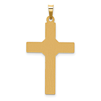 14k Hollow Polished Center -X- Cross Pendant