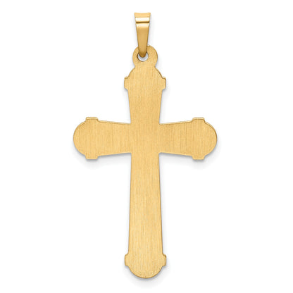 14k Two-tone Hollow Polished Cross with Center Cross Pendant