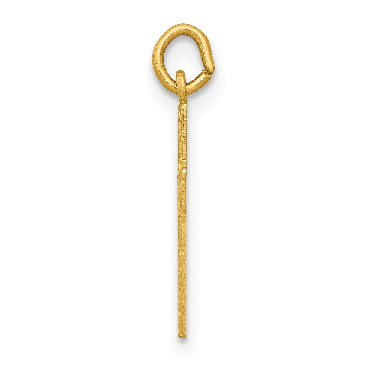 14k Heart Cross Charm