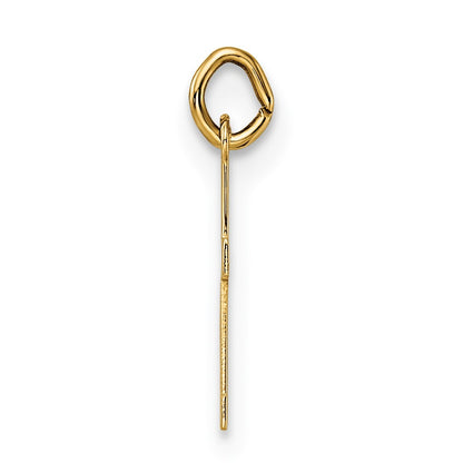 14k Polished Solid Cross Pendant