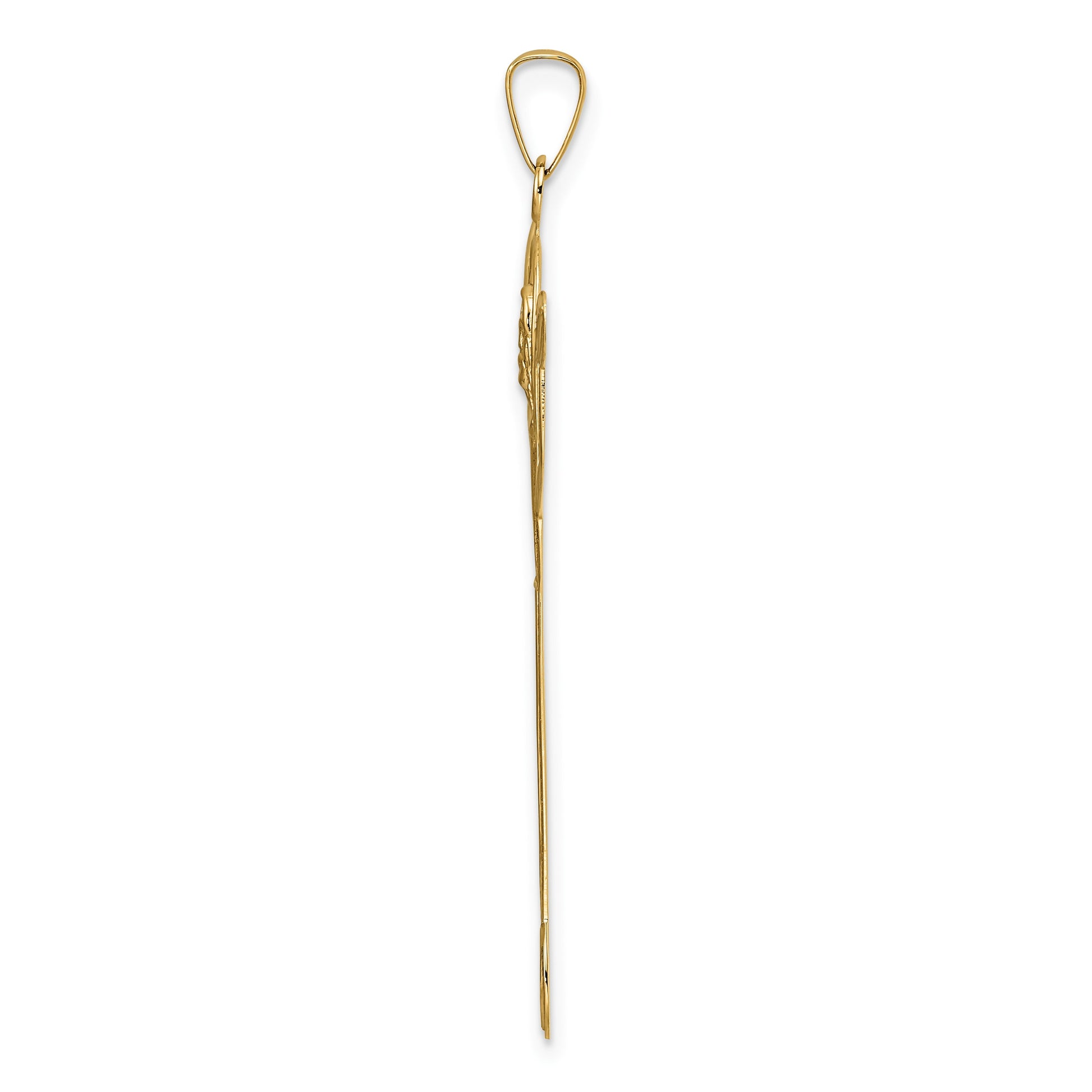 14k Polished Solid Risen Christ Pendant
