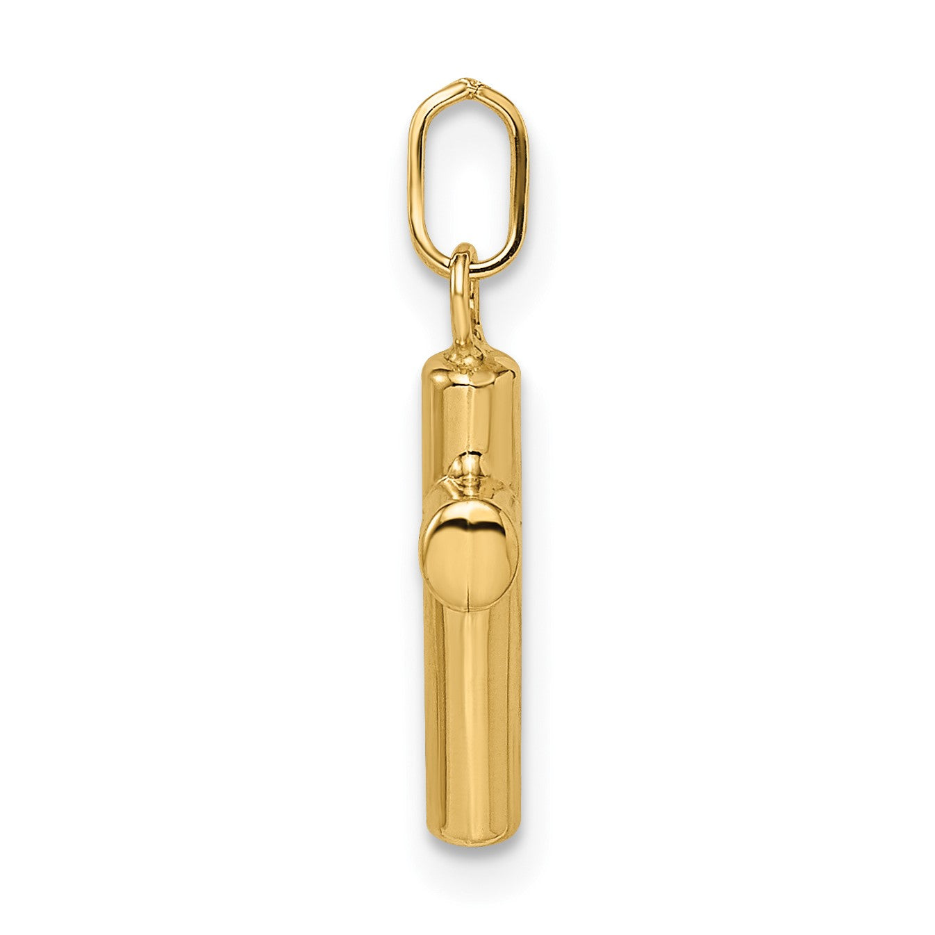 14k Polished Puffed Cross Pendant