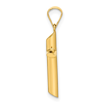 14K Polished Cross Pendant