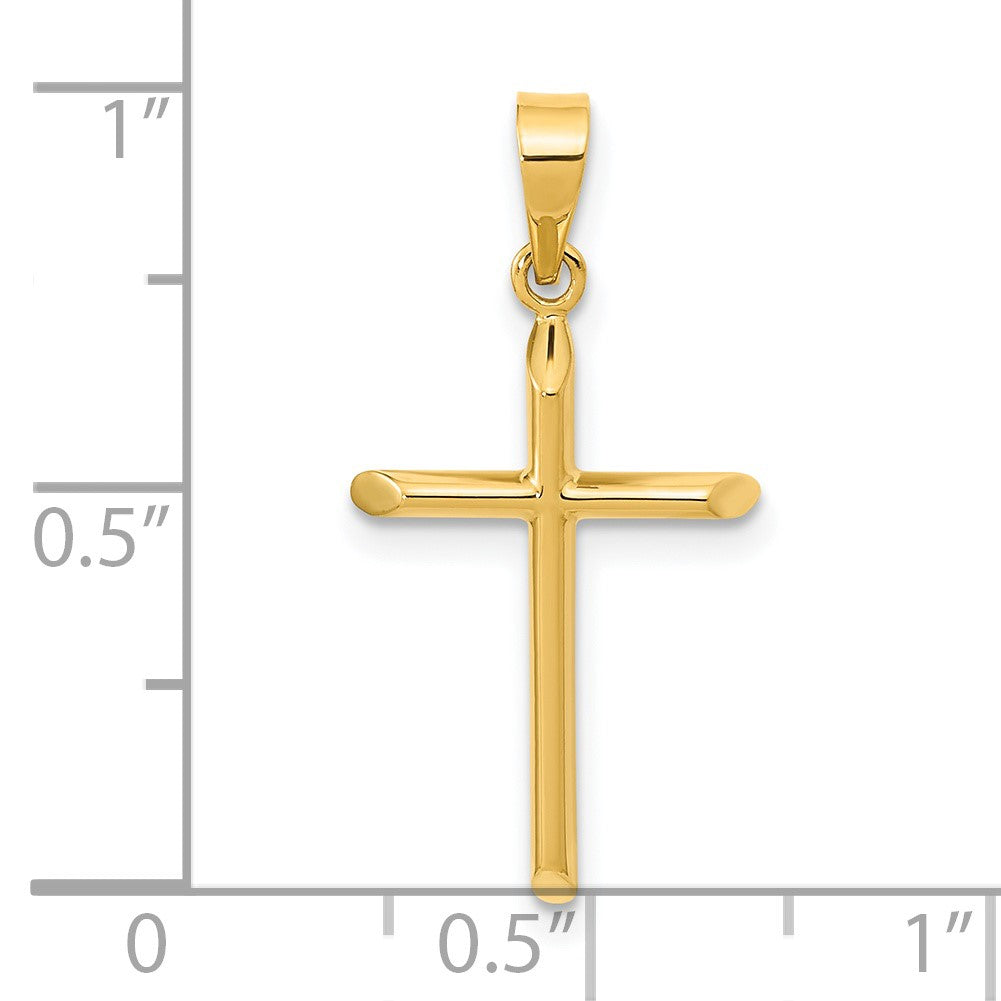 14K Polished Cross Pendant