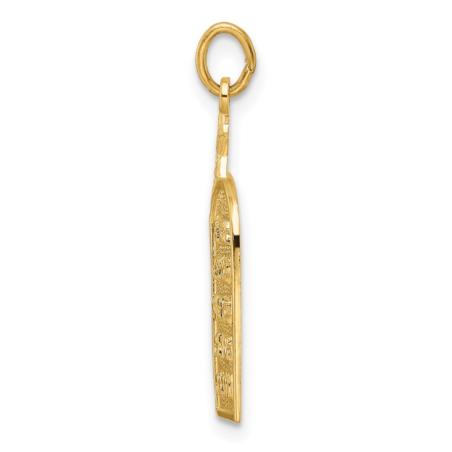 14k Polished Solid Ten Commandments and Star of David Pendant