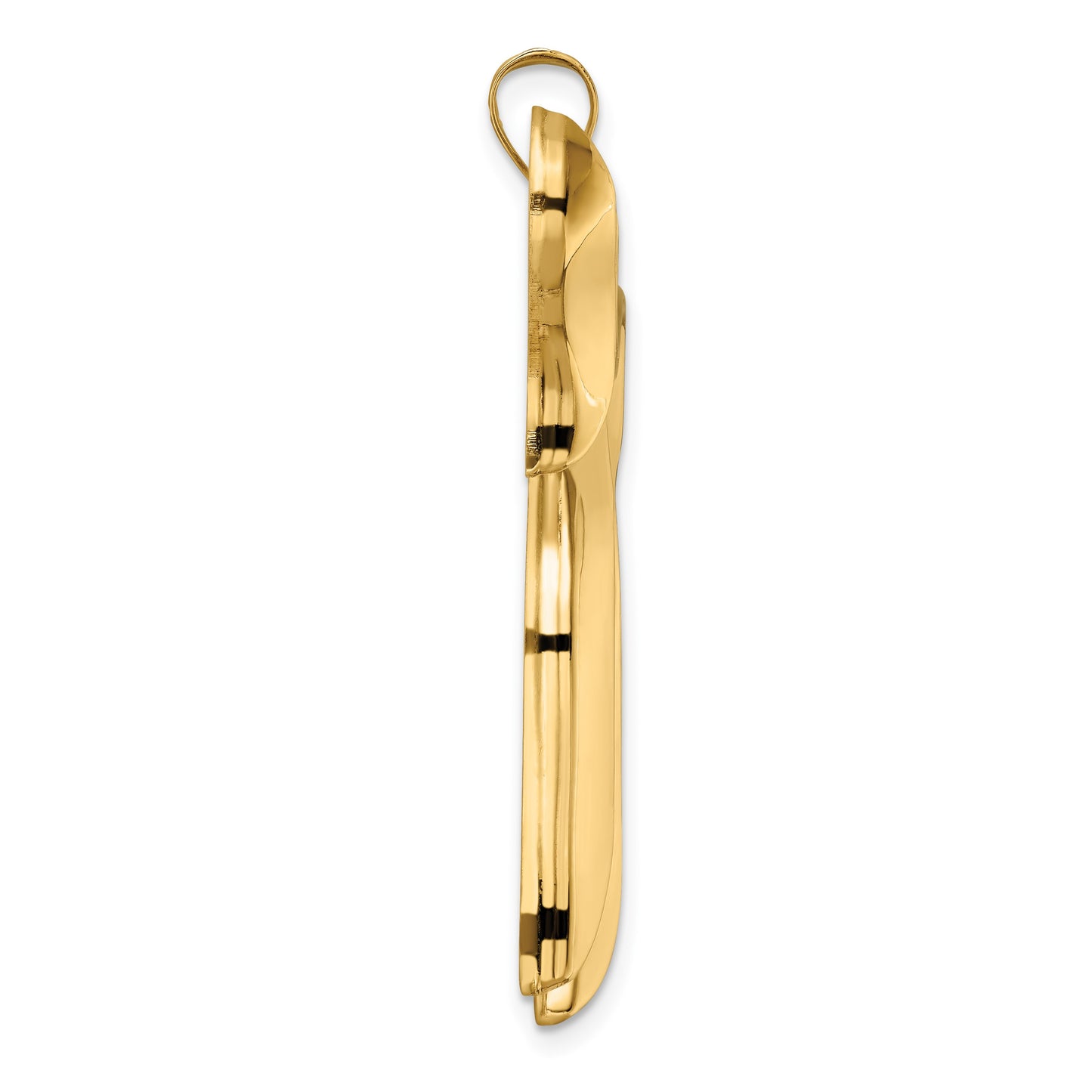 14k Polished Extra Large Solid Chai Symbol Pendant