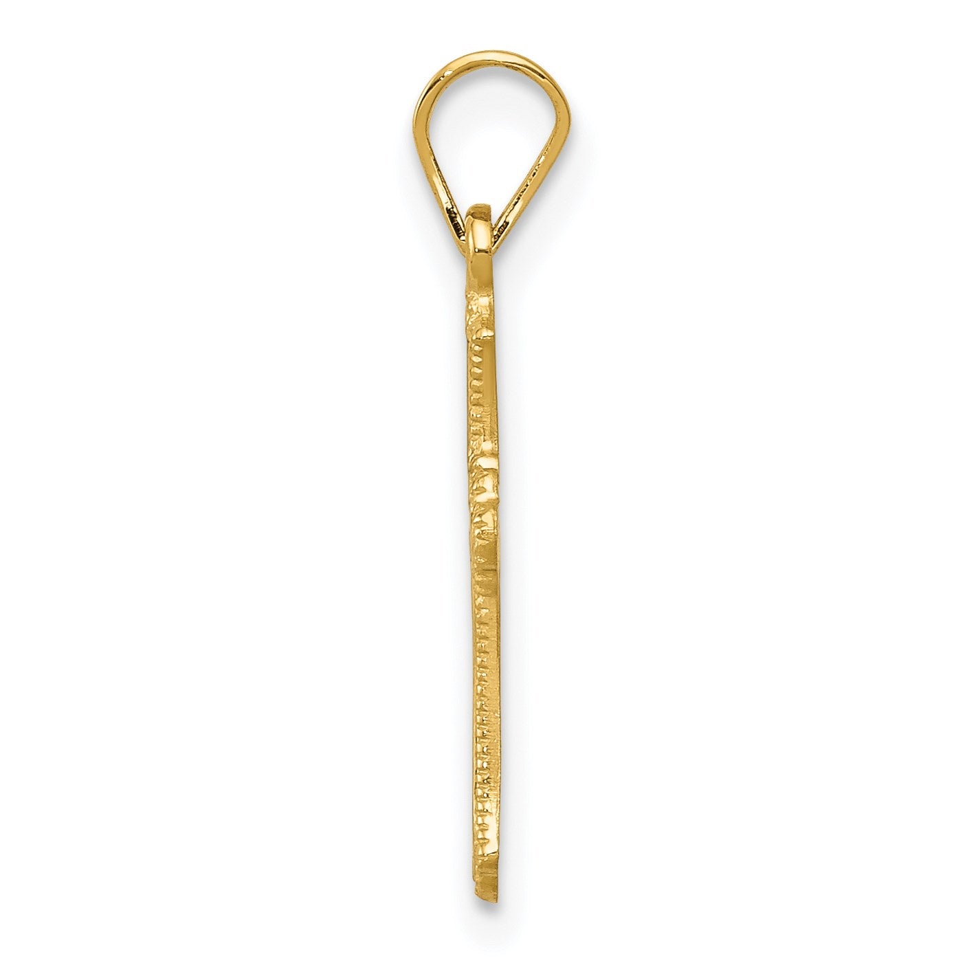 14k Budded Cross Charm
