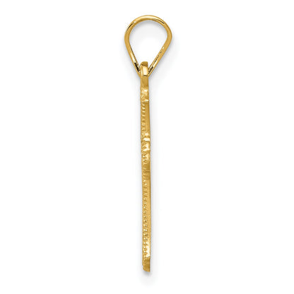14k Budded Cross Charm