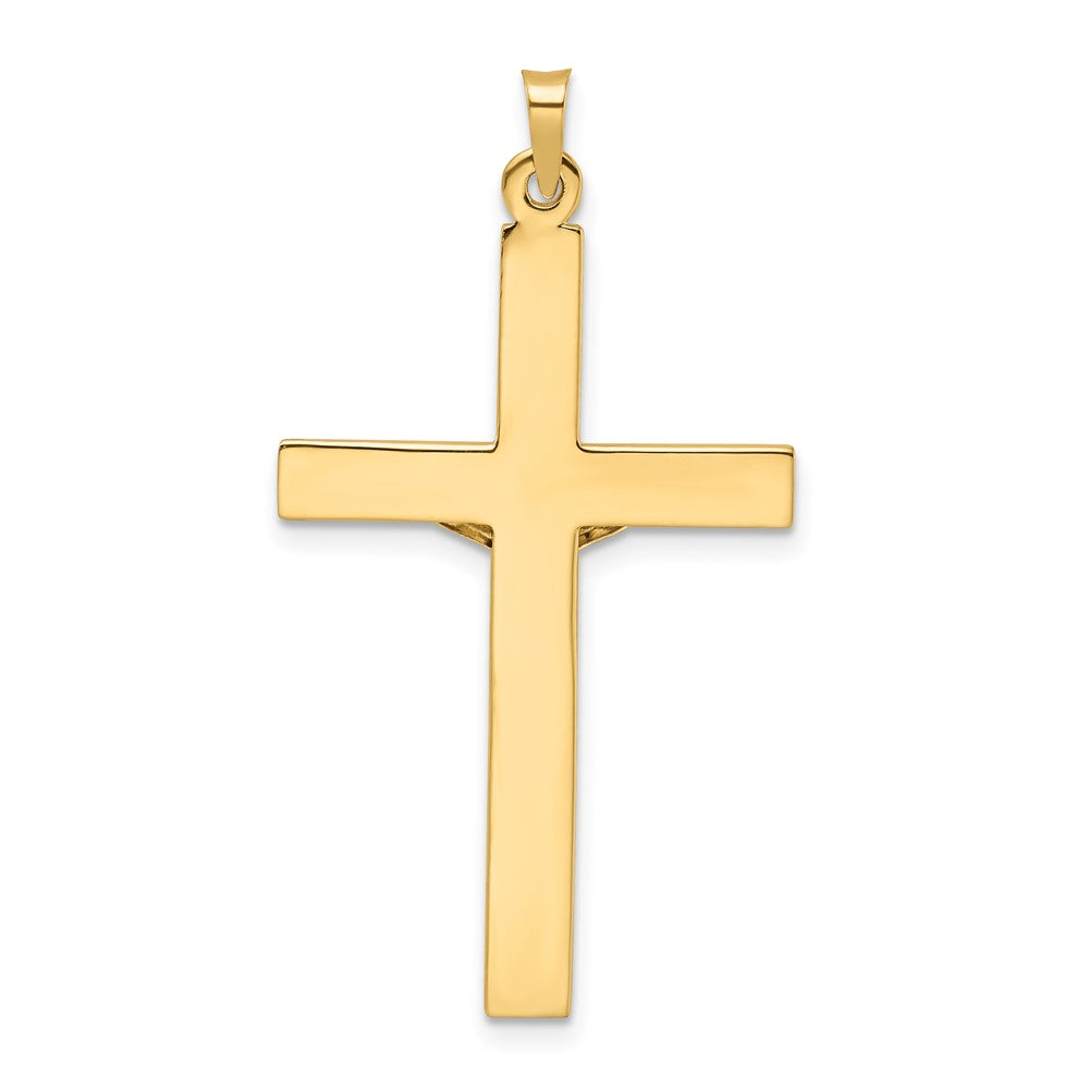 14k Two-tone Solid INRI Crucifix Pendant