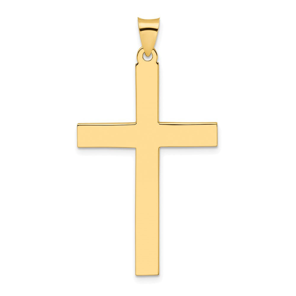 14k Polished Solid Cross Pendant