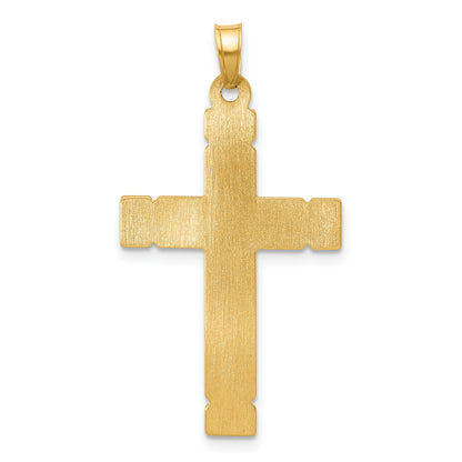 14k Two-Tone Hollow INRI Crucifix Pendant