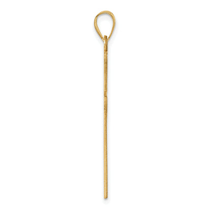 14k Florentine Satin Cross Pendant