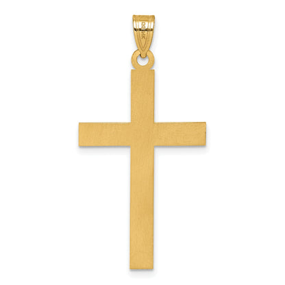 14k Florentine Satin Cross Pendant