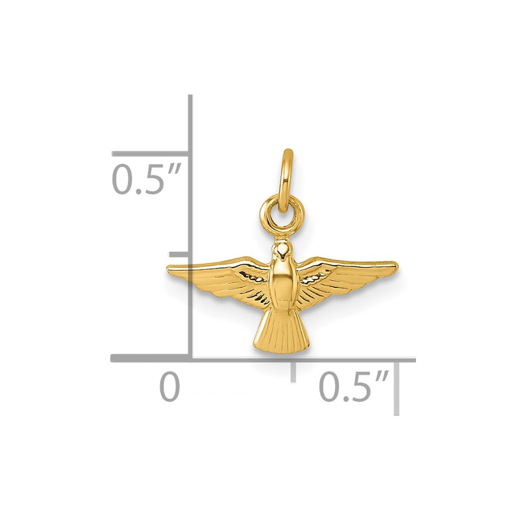 14k Polished Dove Pendant