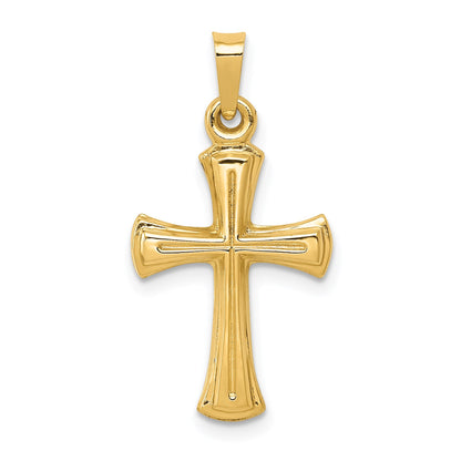 14k Hollow Cross Pendant