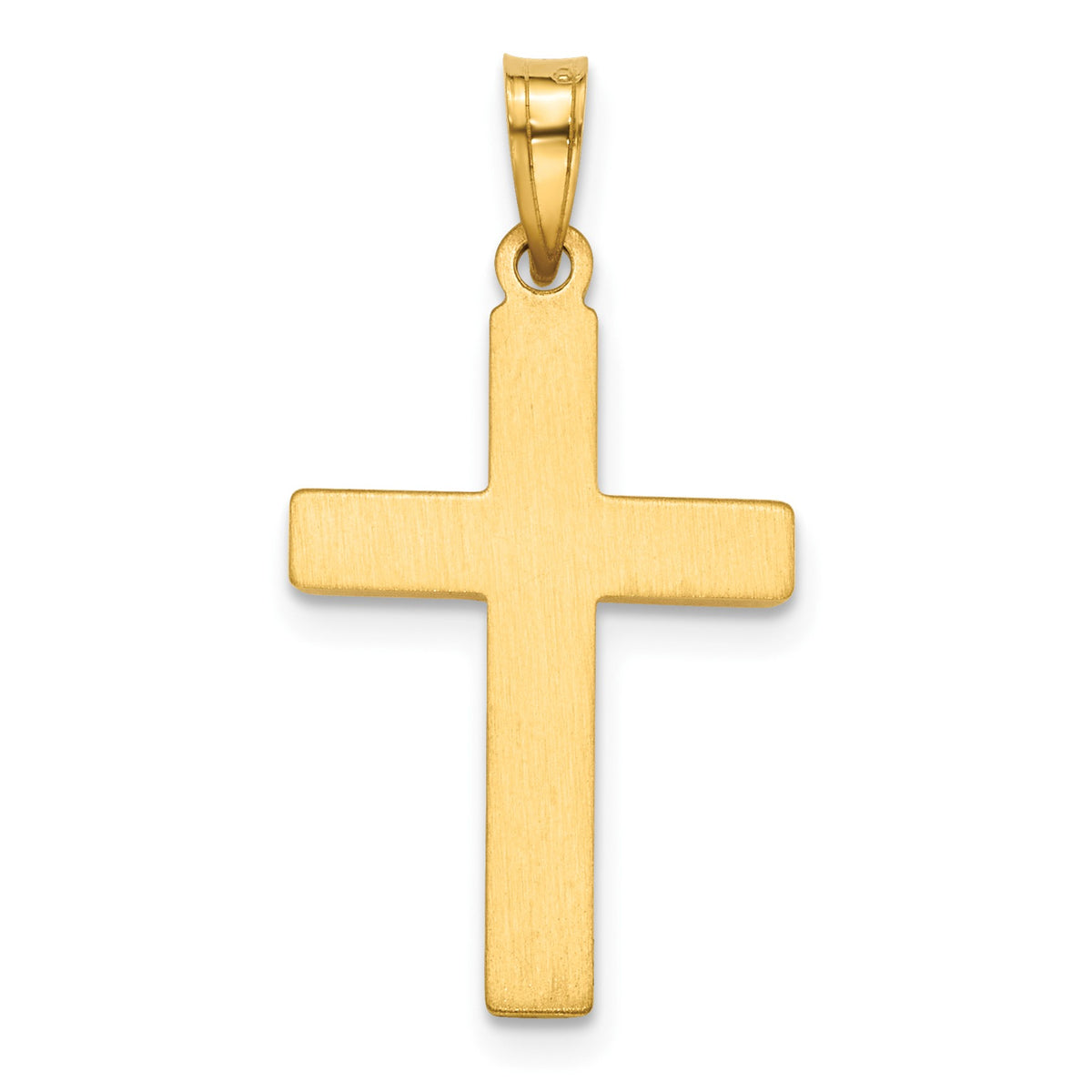 14k Diamond-cut Hollow Cross Pendant