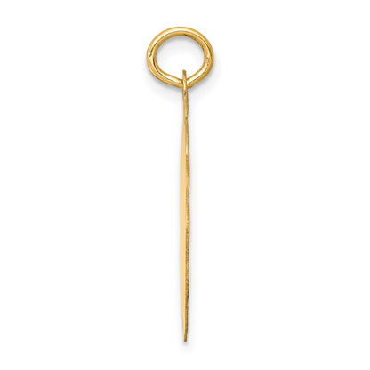 14k Polished and Satin Solid FIRST HOLY COMMUNION Scalloped Edge Round Disc Pendant