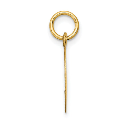 14k Polished and Satin Solid HOLY COMMUNION Diamond-cut Edge Round Disc Charm
