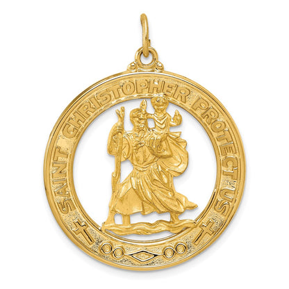 14k Saint Christopher Medal Pendant