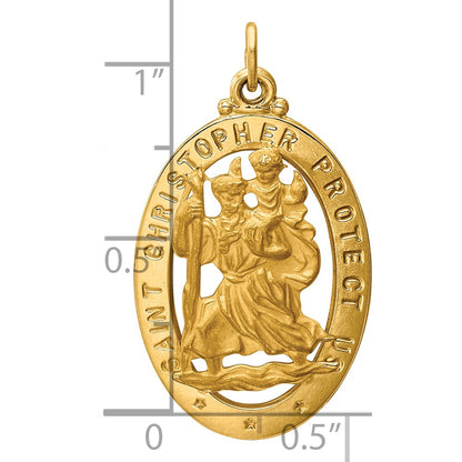 14k Saint Christopher Medal Pendant