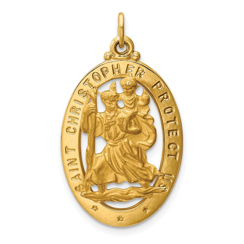 14k Saint Christopher Medal Pendant