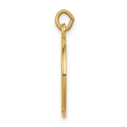 14k Polished and Satin Solid St John the Baptist Medal Round Pendant