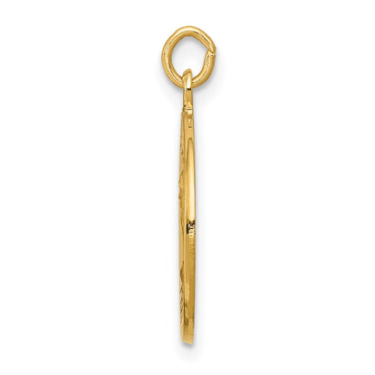 14k Polished and Satin Solid Saint Andrew Medal Charm