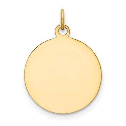 14k Polished and Satin Solid Saint Elizabeth Seton Medal Round Charm