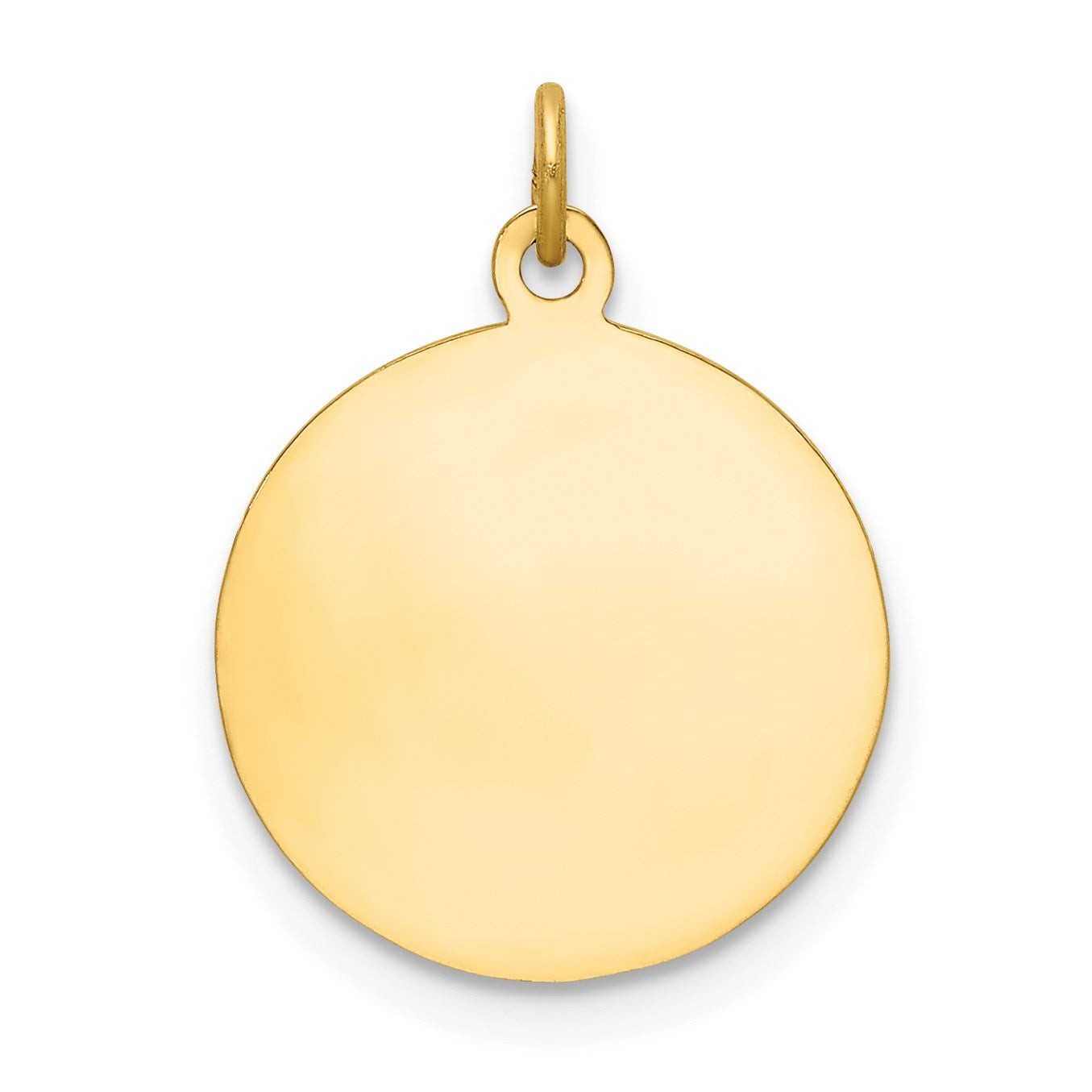 14k Polished and Satin Solid Saint Roch Medal Round Charm