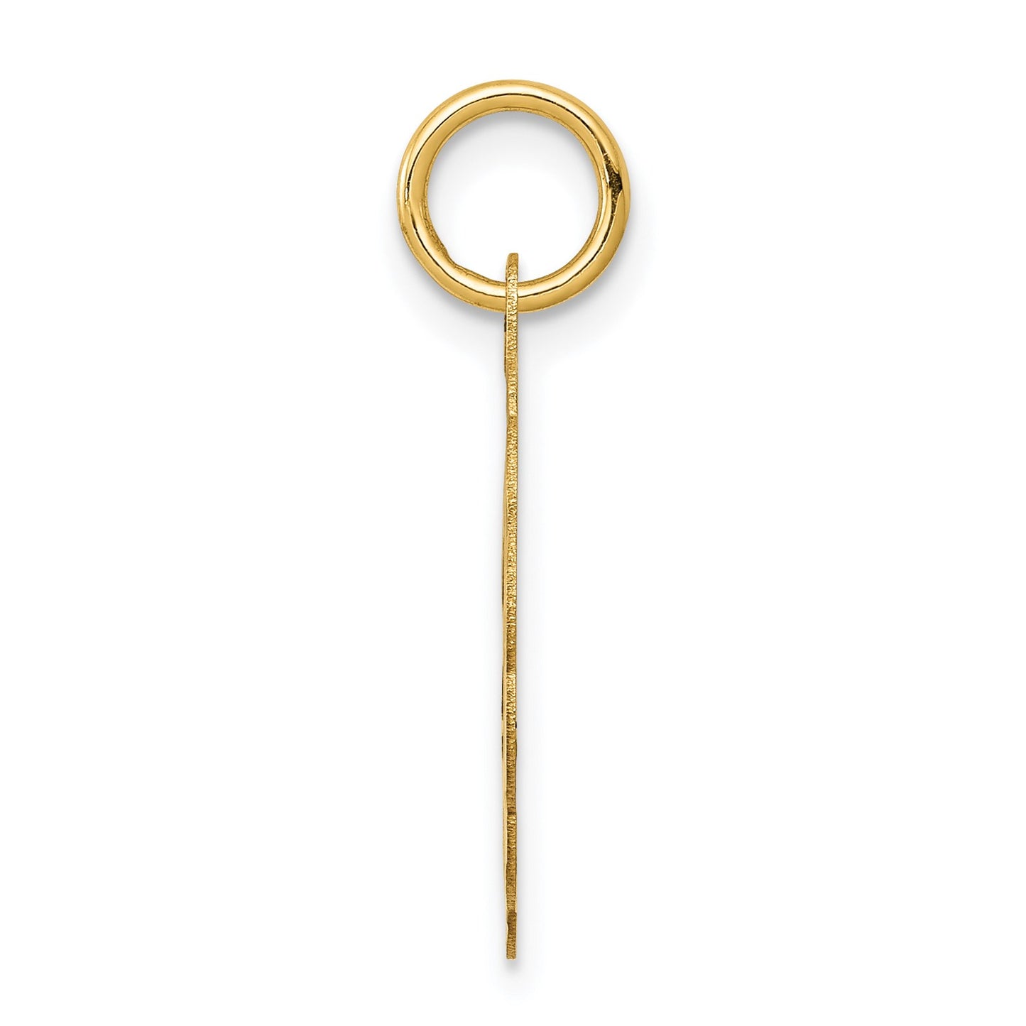14k Solid Star of David Round Disc with Scalloped Edge Charm