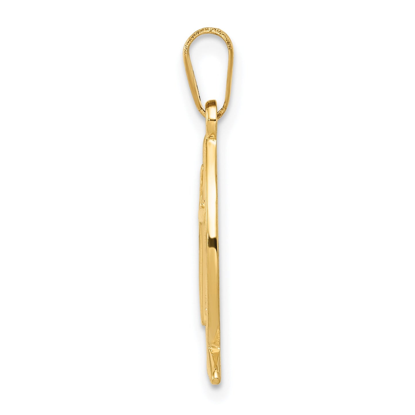 14k Cross Ichthus Fish Pendant