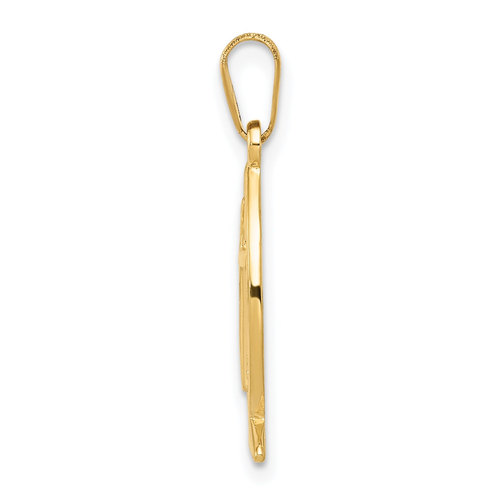 14k Cross Ichthus Fish Pendant