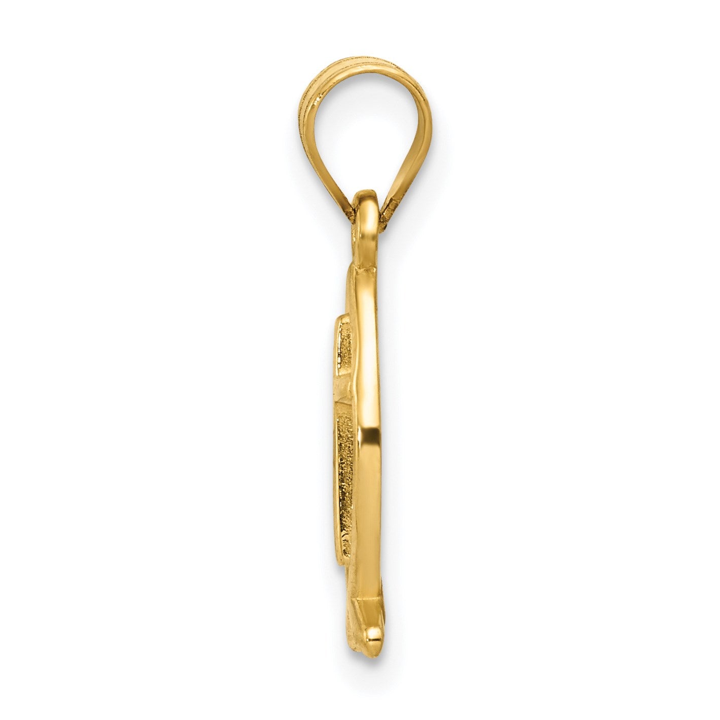 14k Cross Ichthus Fish Charm