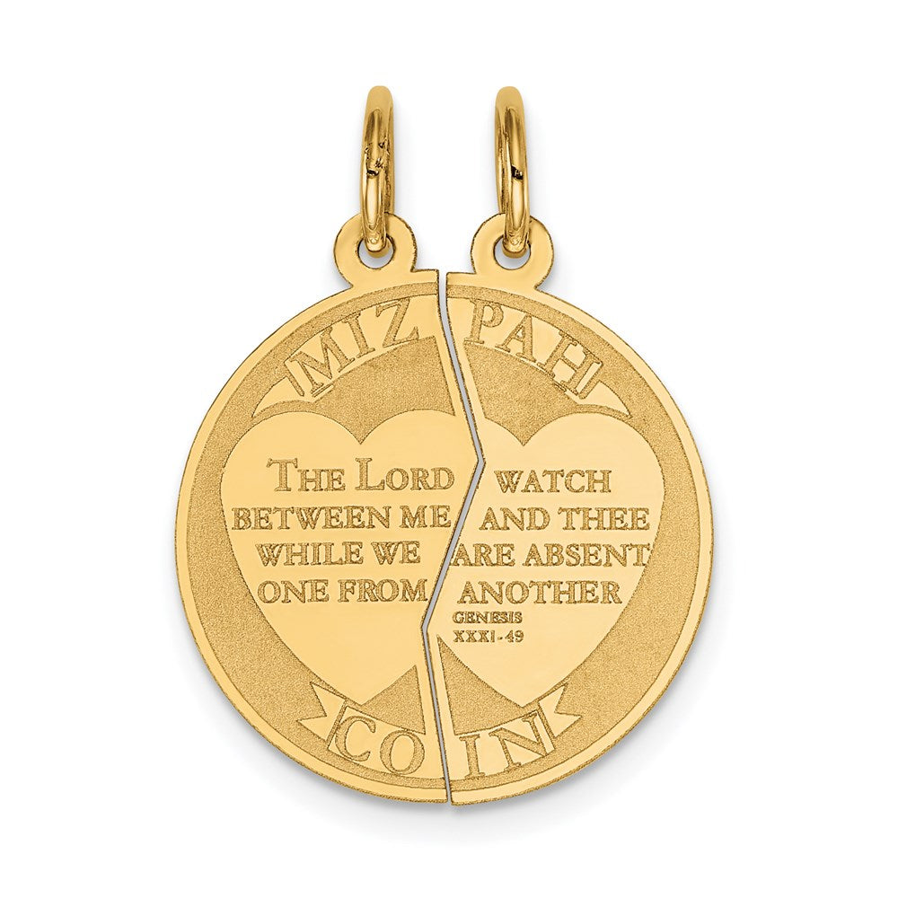 14K 2-piece Mizpah Charm