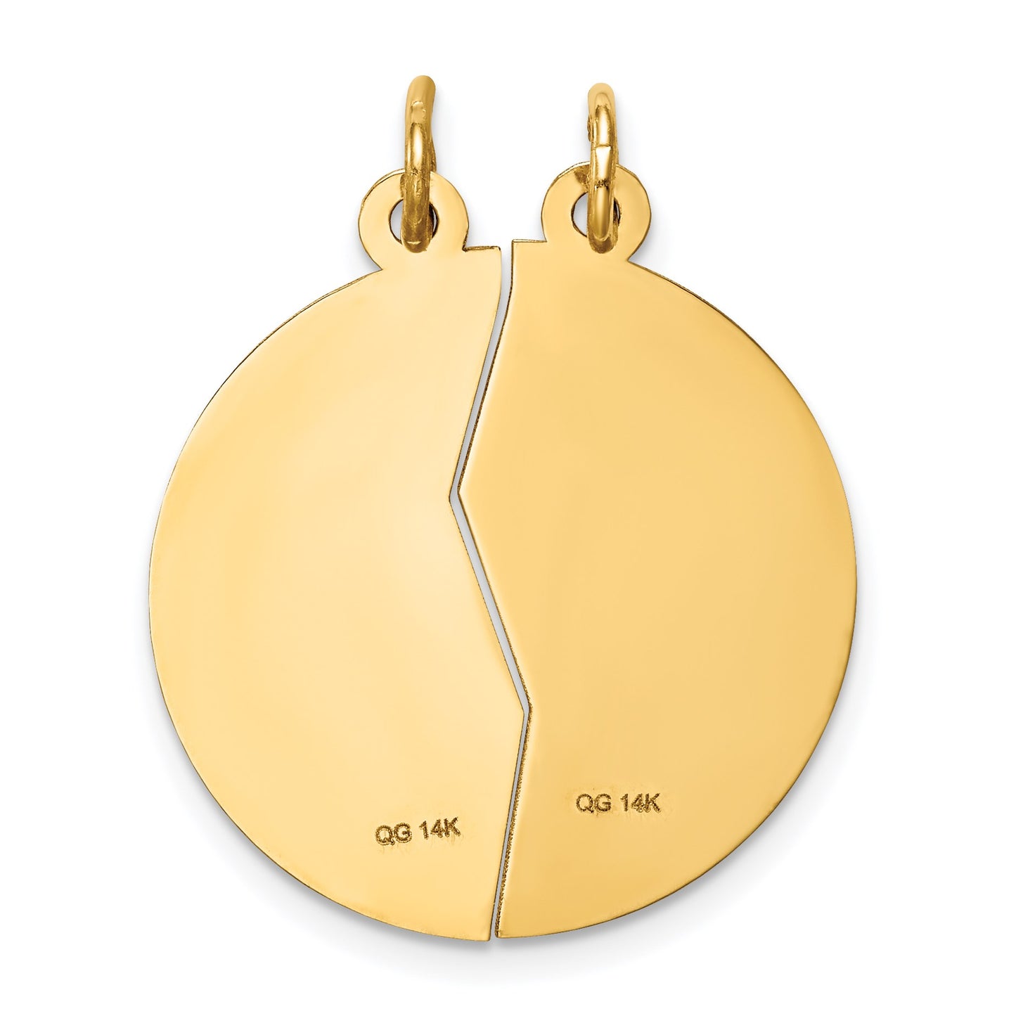14K MIZPAH COIN 2-piece Round Charm