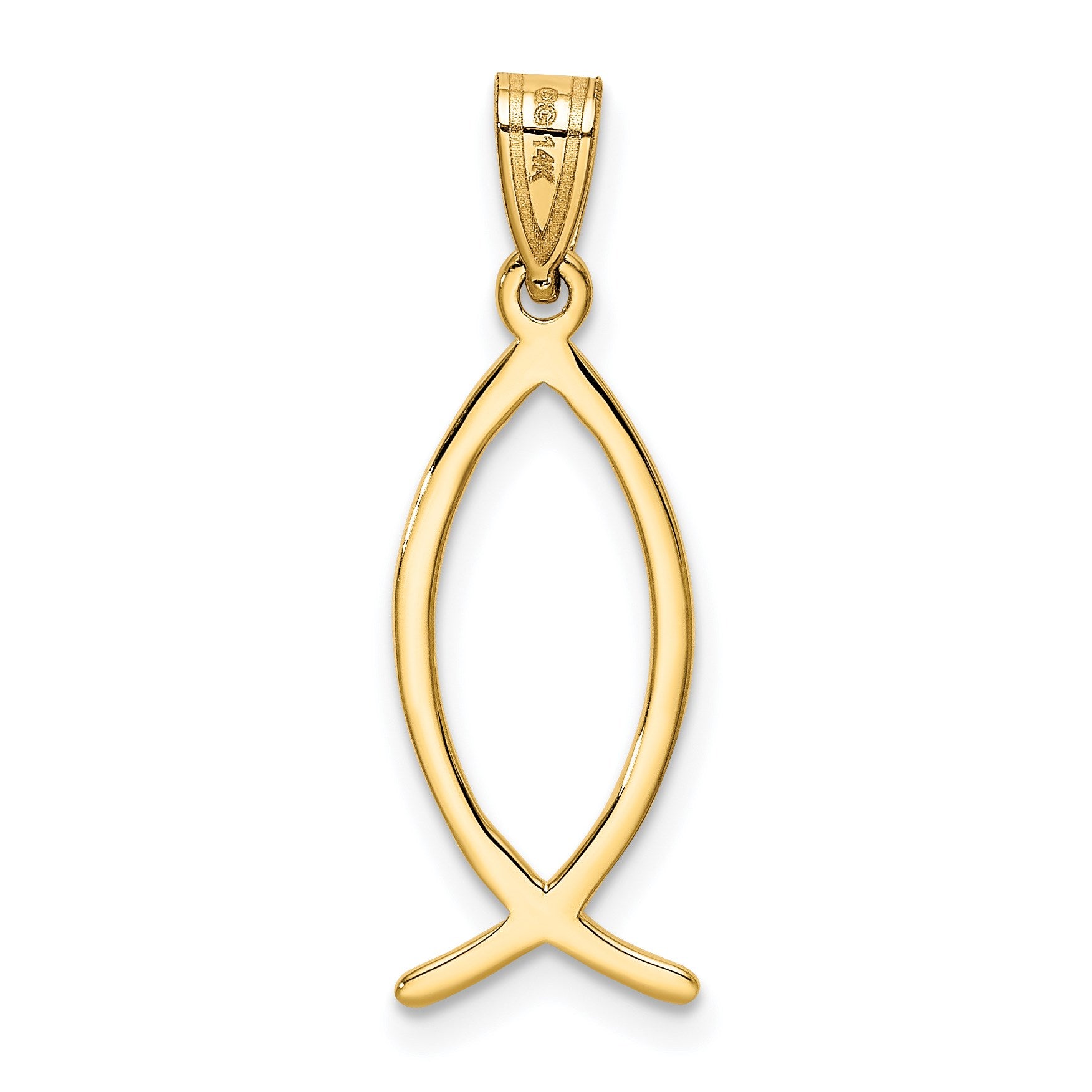 14k Ichthus Fish Charm