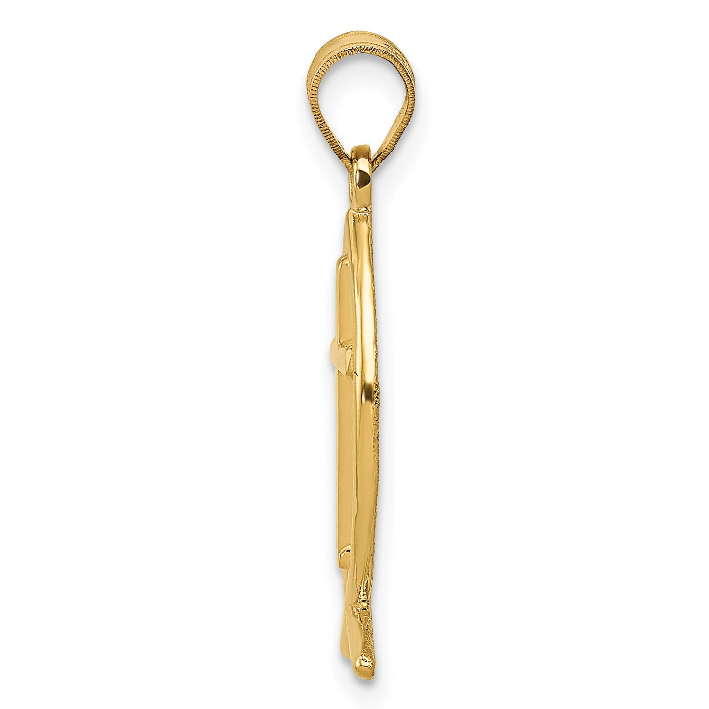 14k Cross Ichthus Fish Pendant