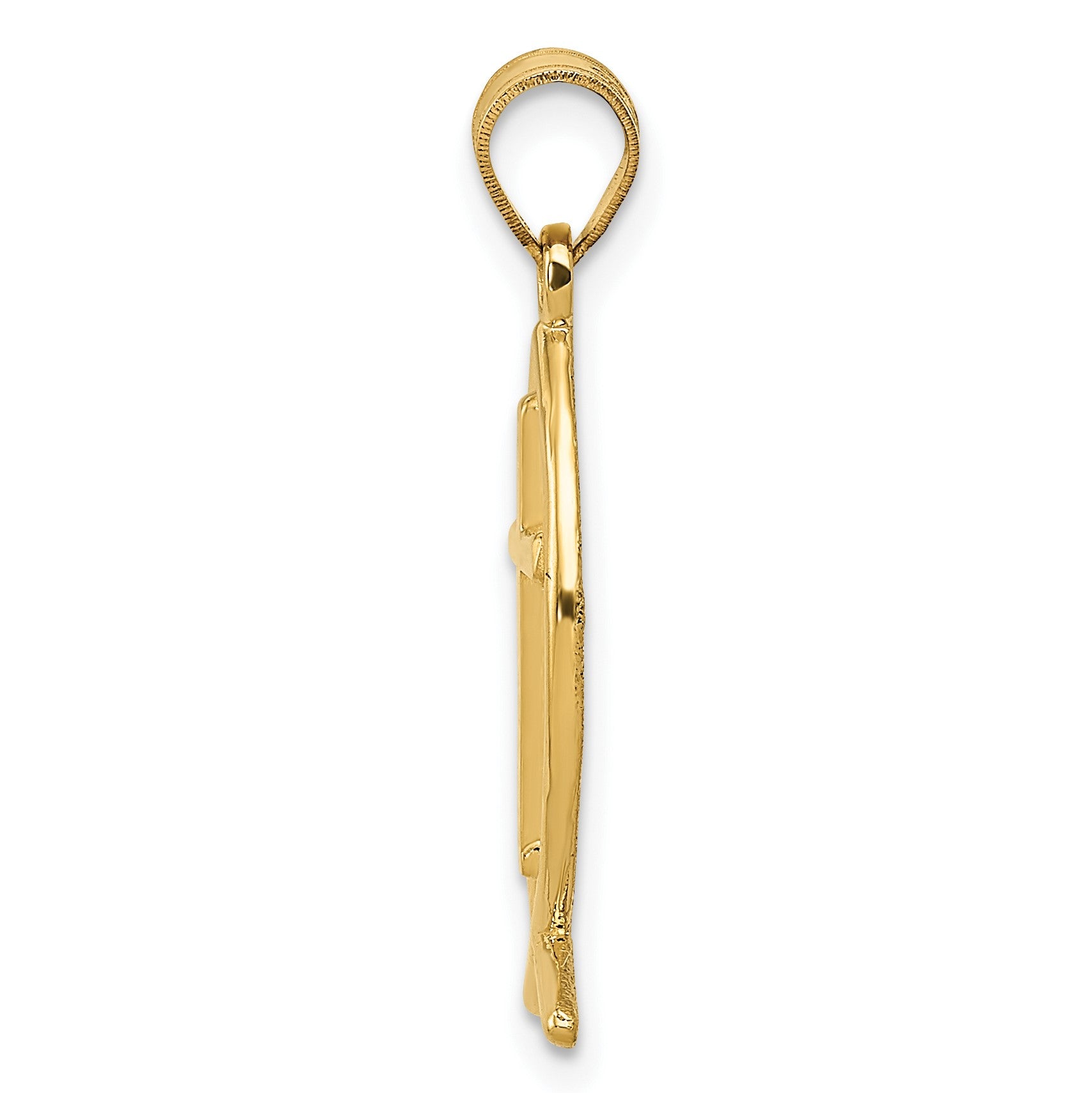 14k Cross Ichthus Fish Pendant