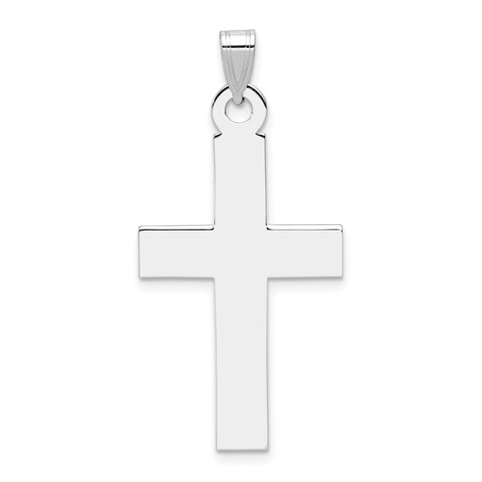 14k White Gold Cross Pendant