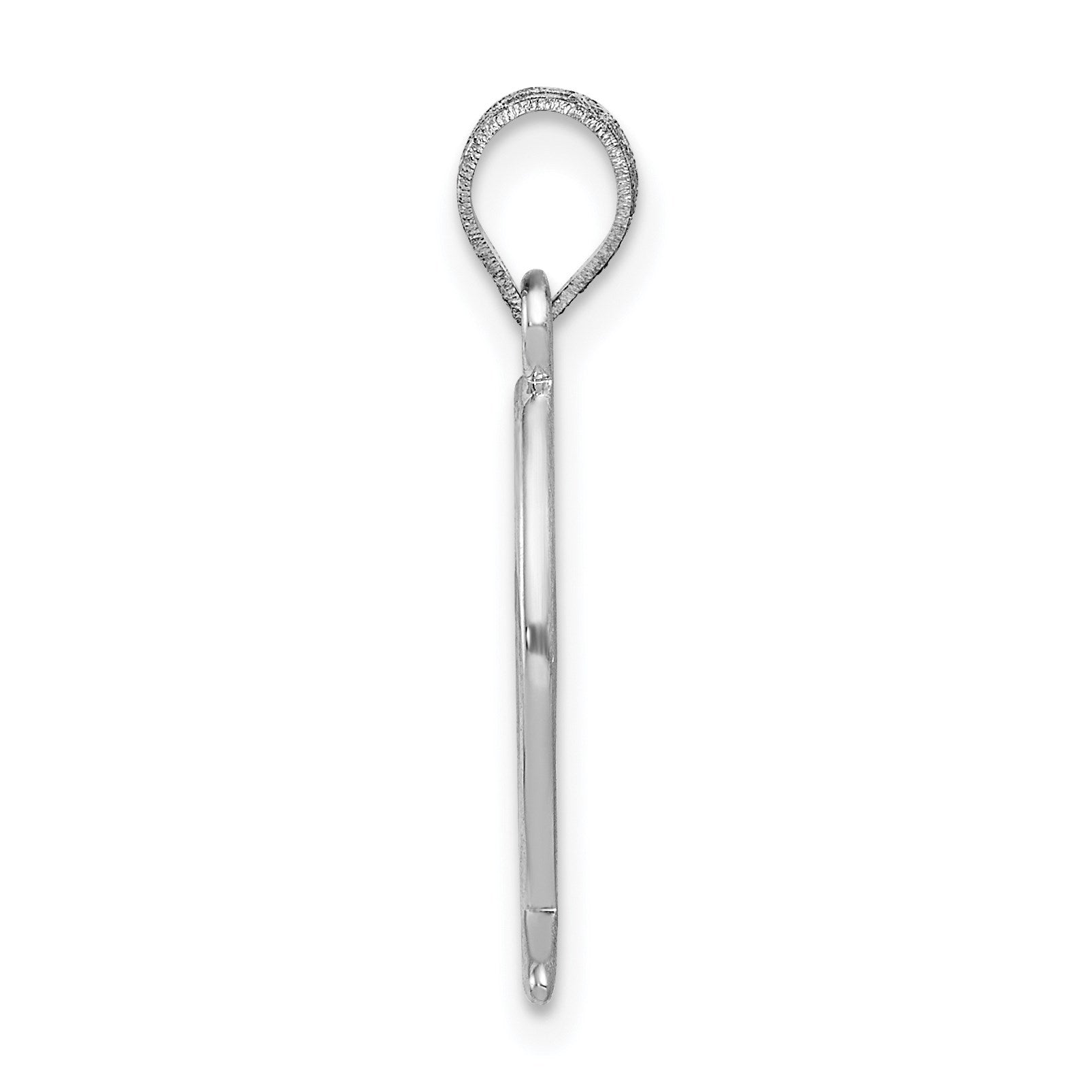 14k White Gold Ichthus Fish Pendant